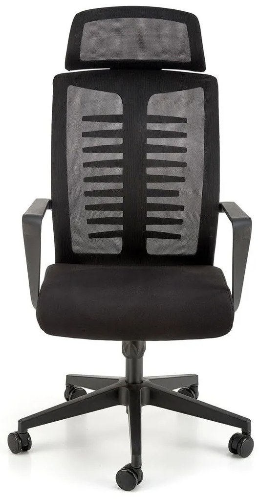 ΚΑΡΕΚΛΑ ΓΡΑΦΕΙΟΥ LANE ΜΑΥΡΗ 60x62x118-128cm