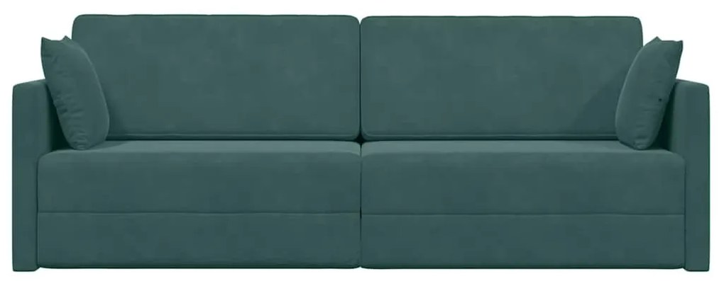 vidaXL Καναπές-κρεβάτι Σκούρο πράσινο 213 x 76 x 77 εκ Βελούδο