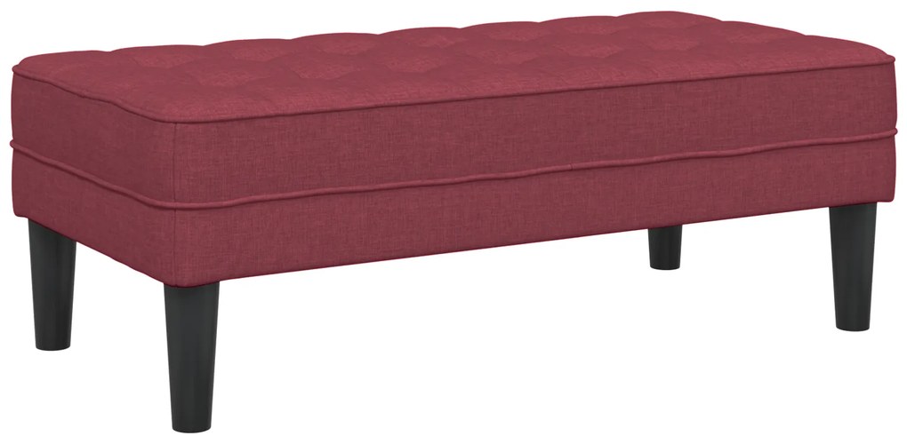 vidaXL Παγκάκι Κόκκινο 113x57x39 εκ Ταπετσαρία