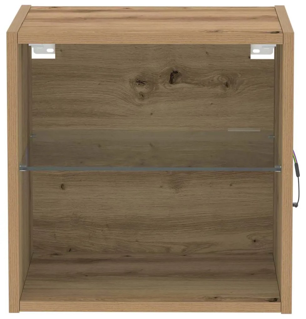 vidaXL Κρεμαστό Ράφι Μασίφ Δρυός 40x28,5x40 εκ. Επεξεργασμένο Ξύλο