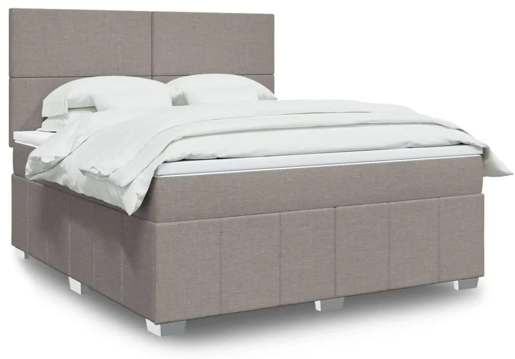 ΚΡΕΒΑΤΙ BOXSPRING ΜΕ ΣΤΡΩΜΑ TAUPE 180X200 ΕΚ. ΥΦΑΣΜΑΤΙΝΟ 3291744