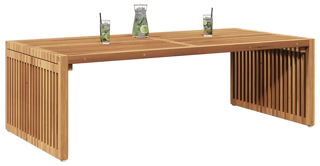 vidaXL Τραπεζάκι κήπου 110x55x35.5 εκ. Μασίφ ξύλου teak