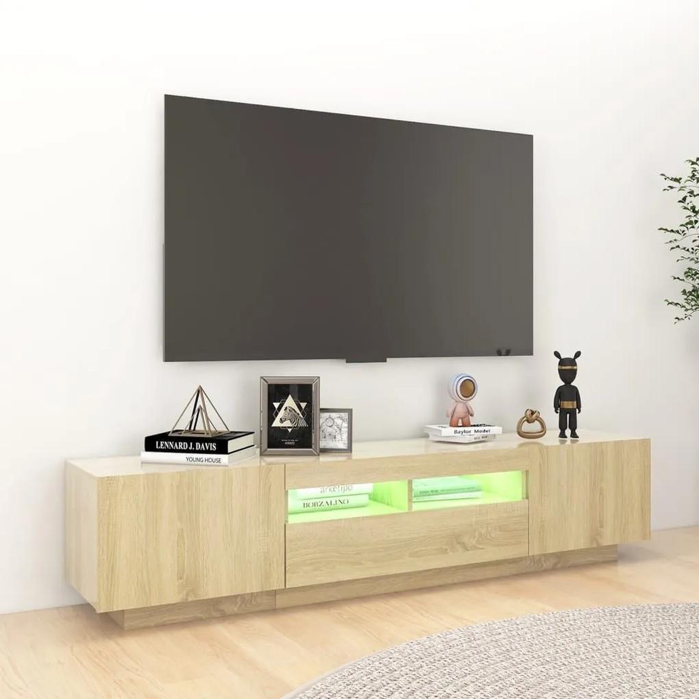 Έπιπλο Τηλεόρασης με LED Sonoma Δρυς 180 x 35 x 40 εκ. - Καφέ