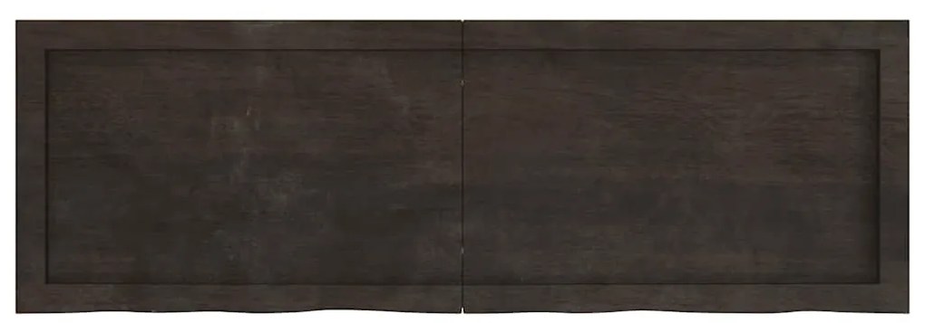 vidaXL Ράφι Τοίχου Σκούρο Καφέ 120x40x(2-6) εκ. Επεξ. Μασίφ Ξύλο Δρυός