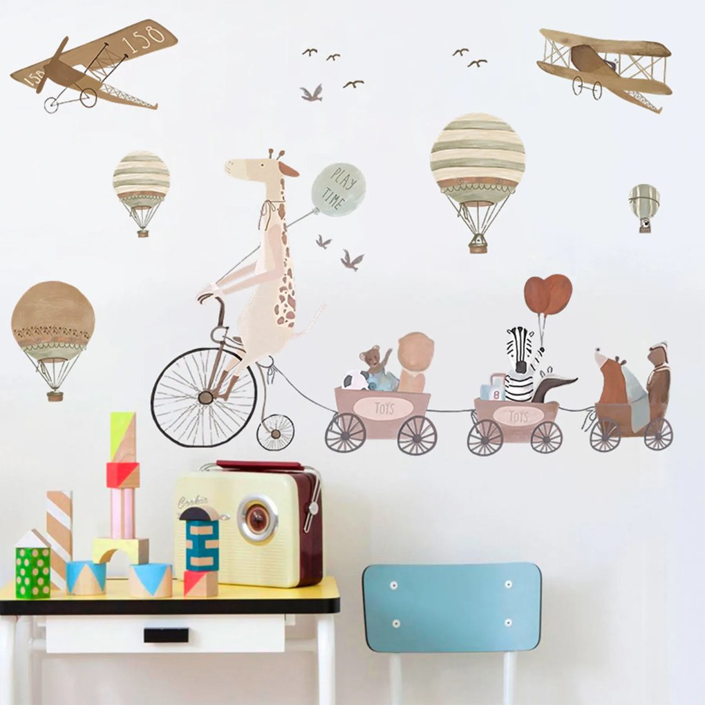 Αυτοκόλλητα Τοίχου Giraffe and Friends 72x111εκ. Sipo SIP-WS63031