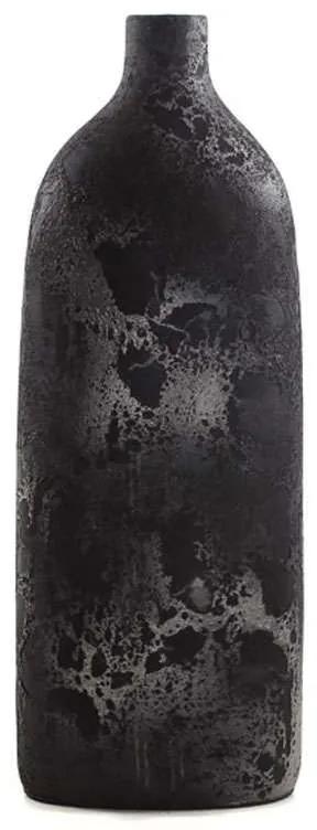 Βάζο Διακοσμητικό Siso Oki 0630018 (26x18x70cm) Black Spot Silver Clay/Tera Soulworks Πηλός