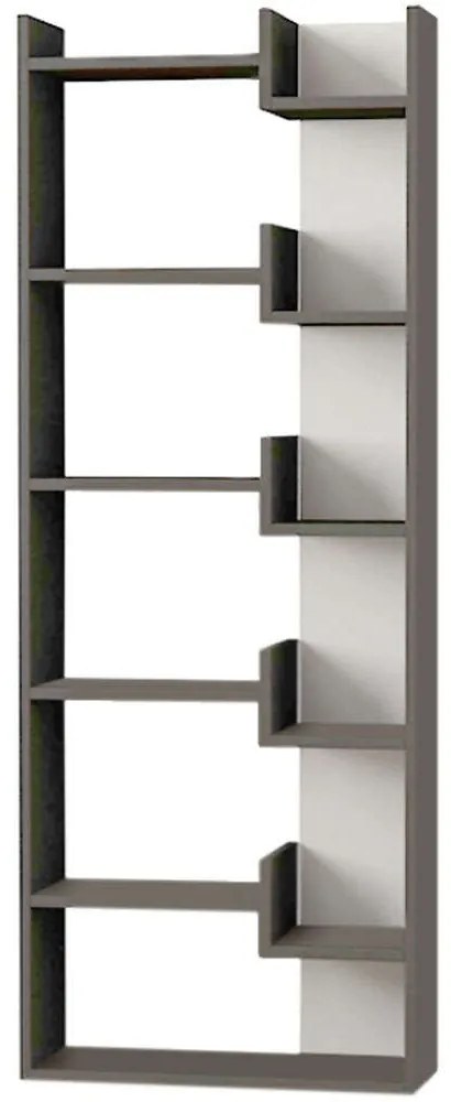 Βιβλιοθήκη Oppa 0214007 60x22x162cm Anthracite-White