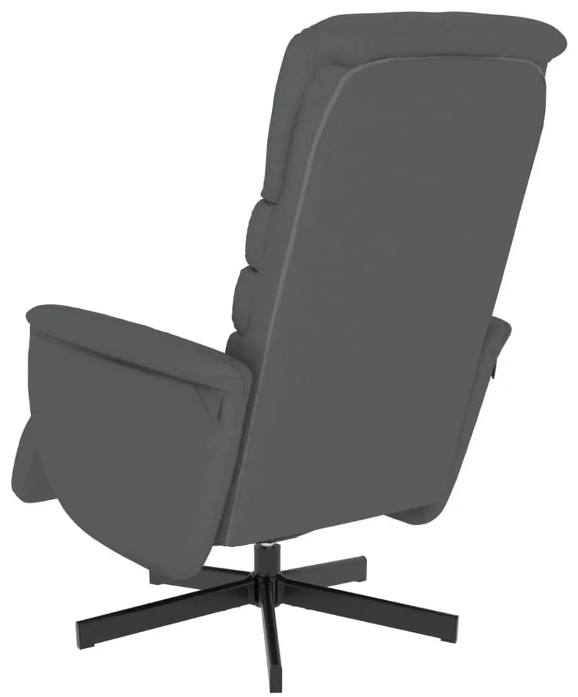 vidaXL Πολυθρόνα Ανακλινόμενη με Υποπόδιο Γκρι από Συνθετικό Δέρμα