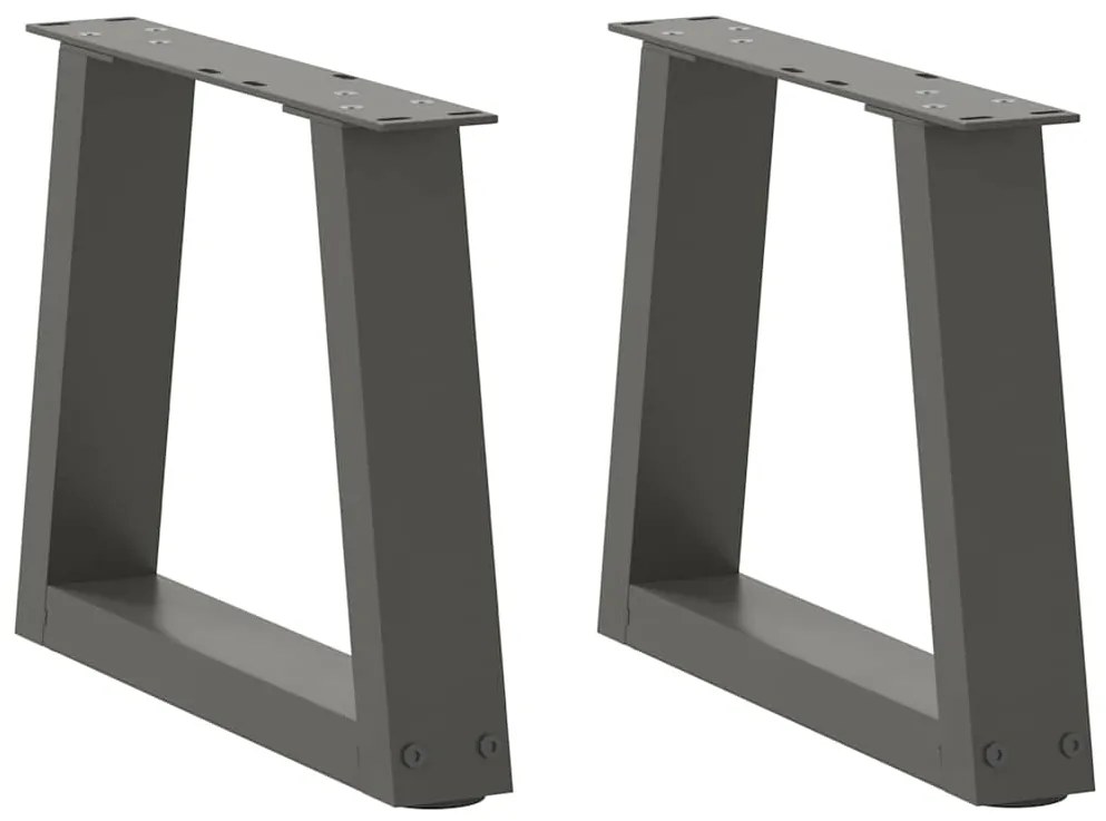 vidaXL Πόδια Τραπεζιού Σαλονιού Σχήματος V 2 τεμ. Ανθρακί 40x(30-31,3) εκ. Ατσάλι