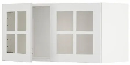 METOD ντουλάπι τοίχου με 2 γυάλινες πόρτες, 80x40 cm 794.555.68