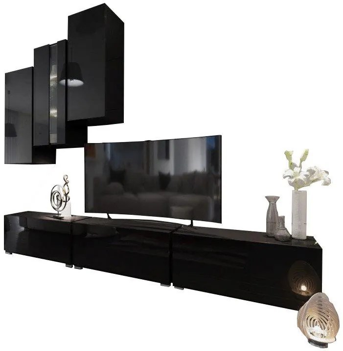 Σύνθεση σαλονιού Pike-Μαύρο