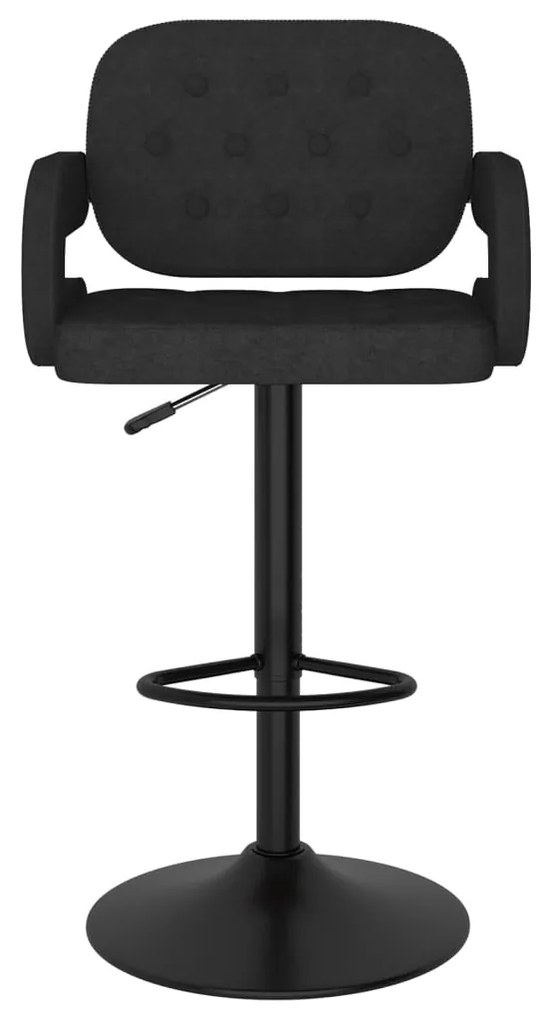 vidaXL Σκαμπό Μπαρ 2 τεμ. Μαύρα Υφασμάτινα