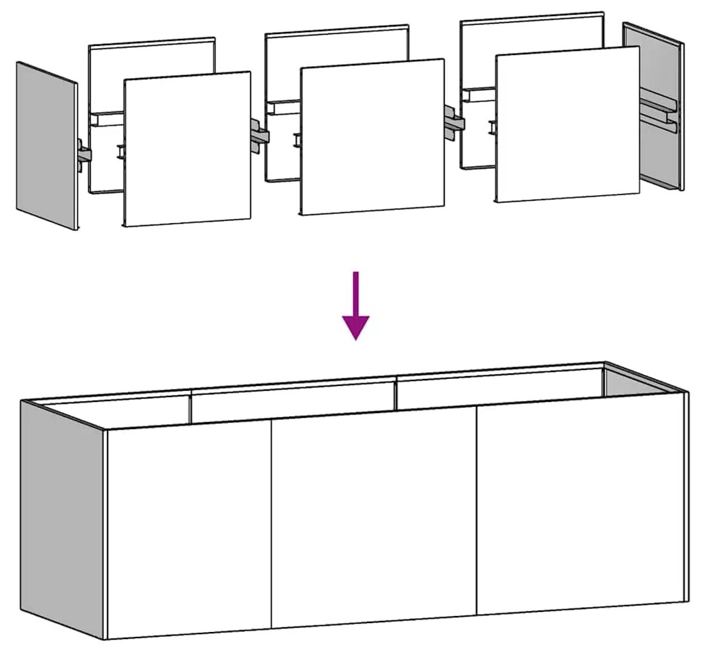 ΖΑΡΝΤΙΝΙΕΡΑ ΛΕΥΚΗ 120X40X40 ΕΚ. ΑΠΟ ΧΑΛΥΒΑ ΨΥΧΡΗΣ ΈΛΑΣΗΣ 860676