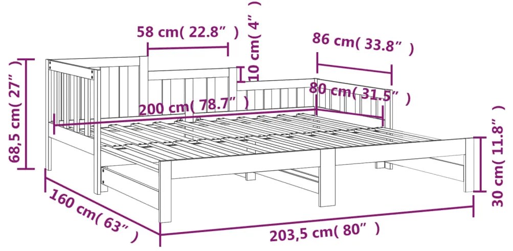 ΚΑΝΑΠΕΣ ΚΡΕΒΑΤΙ ΣΥΡΟΜΕΝΟΣ ΛΕΥΚΟΣ 2X(80X200) ΕΚ. ΑΠΟ ΜΑΣΙΦ ΠΕΥΚΟ 820737