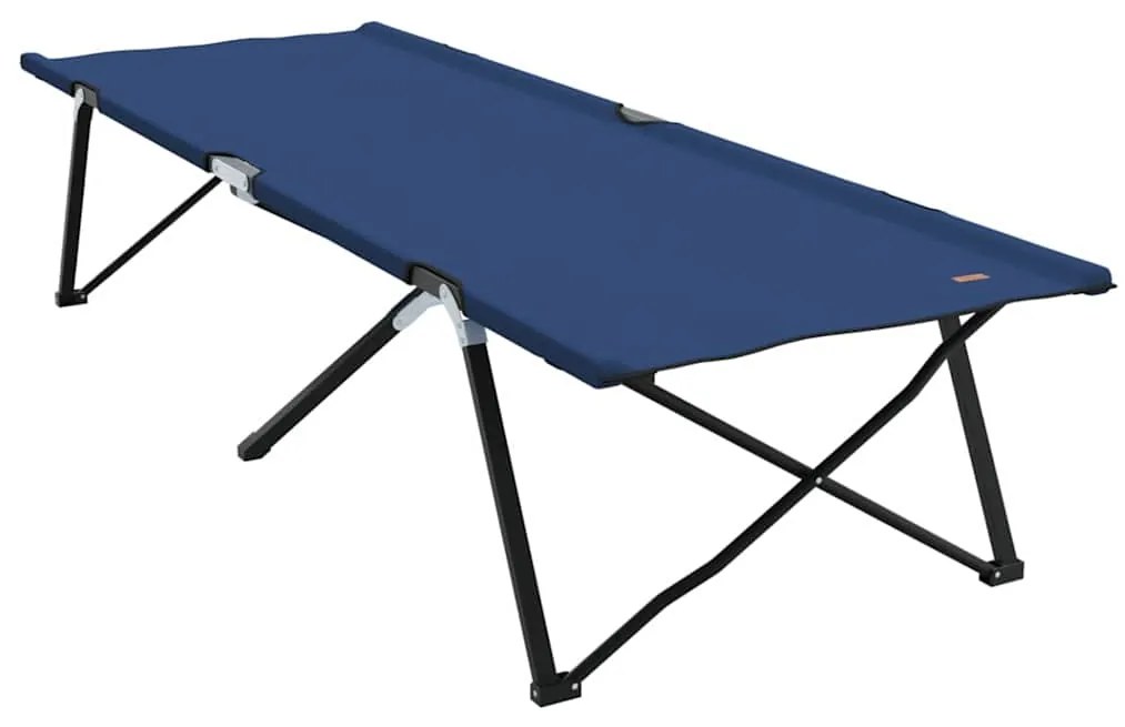 vidaXL Αναδιπλούμενο Κρεβάτι Κάμπινγκ 2 pcs Μπλε 206 x 76 x 74 εκ