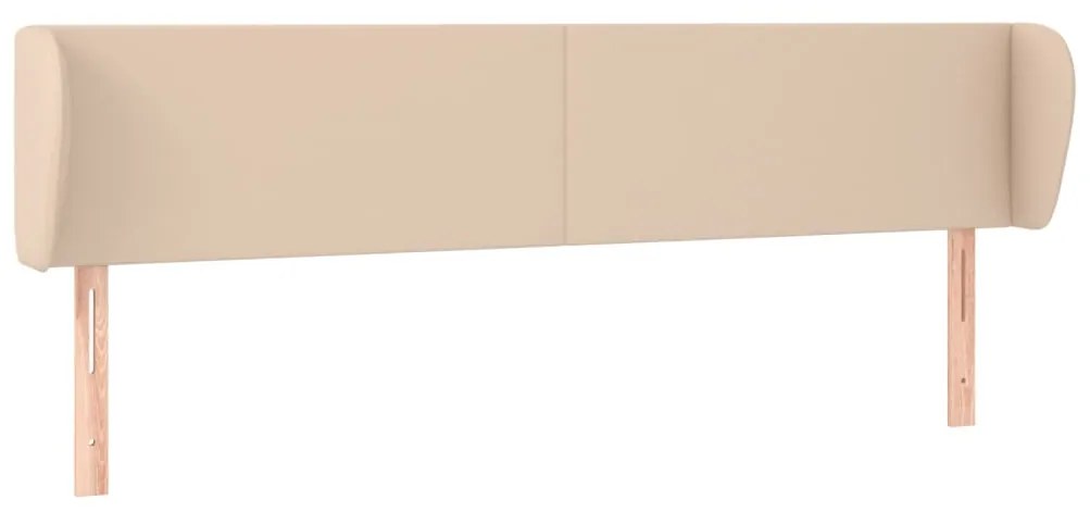 vidaXL Κεφαλάρι με Πτερύγια Καπουτσίνο 163x23x78/88εκ. Συνθετικό Δέρμα