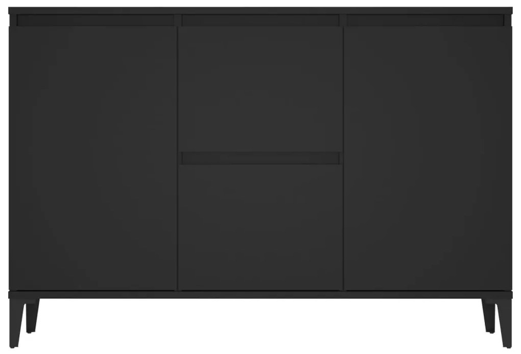 vidaXL Ντουλάπι Αποθήκευσης Μαύρο 104 x 35 x 70 εκ. από Μοριοσανίδα