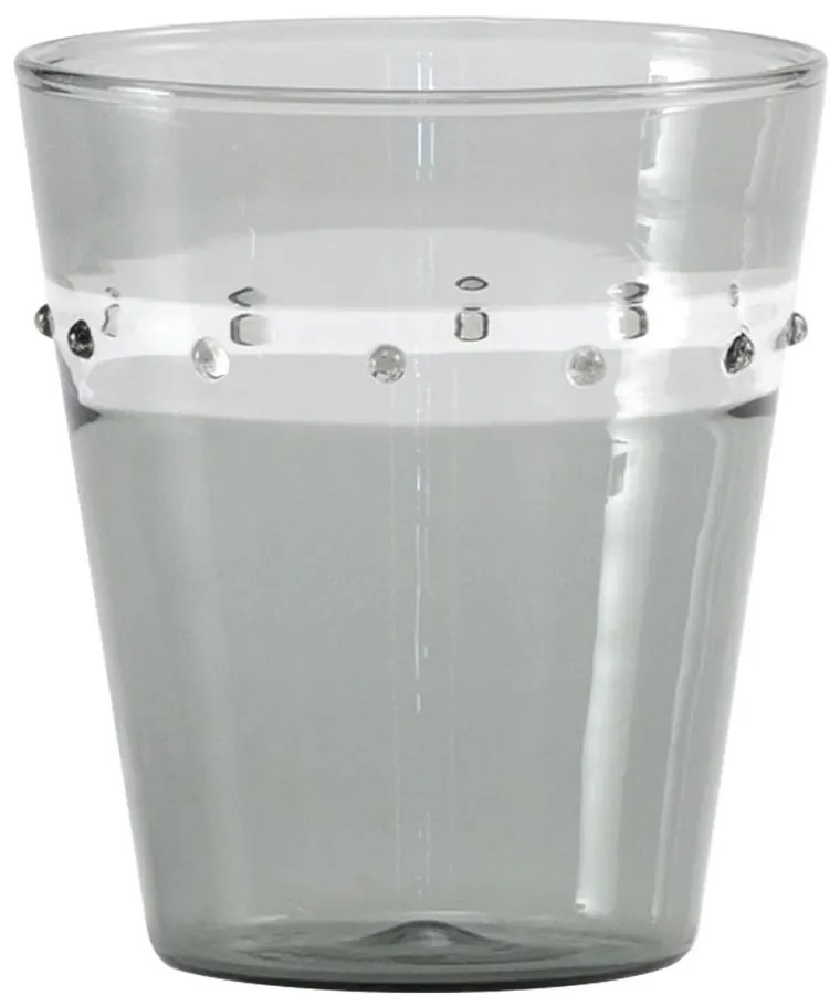 Ποτήρι Νερού A Pallini (Σετ 4Τμχ) APL0109 300ml Grey Zafferano Γυαλί