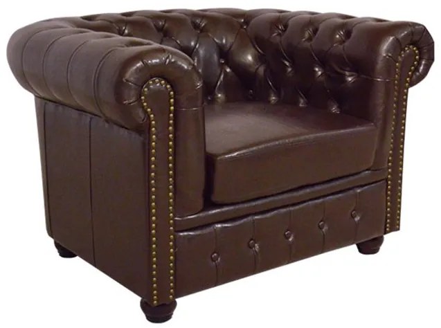 ΠΟΛΥΘΡΟΝΑ T.CHESTERFIELD POLINA HM3011.01 PU ΣΚΟΥΡΟ ΚΑΦΕ 110x90x73Yεκ.