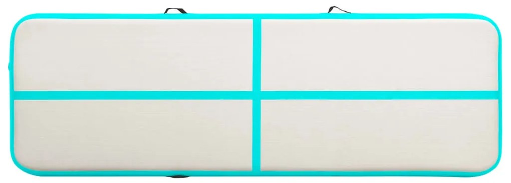 vidaXL Στρώμα Ενόργανης Φουσκωτό Πράσινο 500x100x20 εκ. PVC με Τρόμπα
