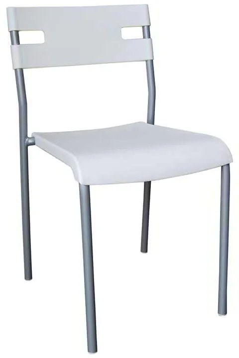 Καρέκλα Swift Bαφή silver PP Λευκό Συσκ.8τμχ 42x46x77cm