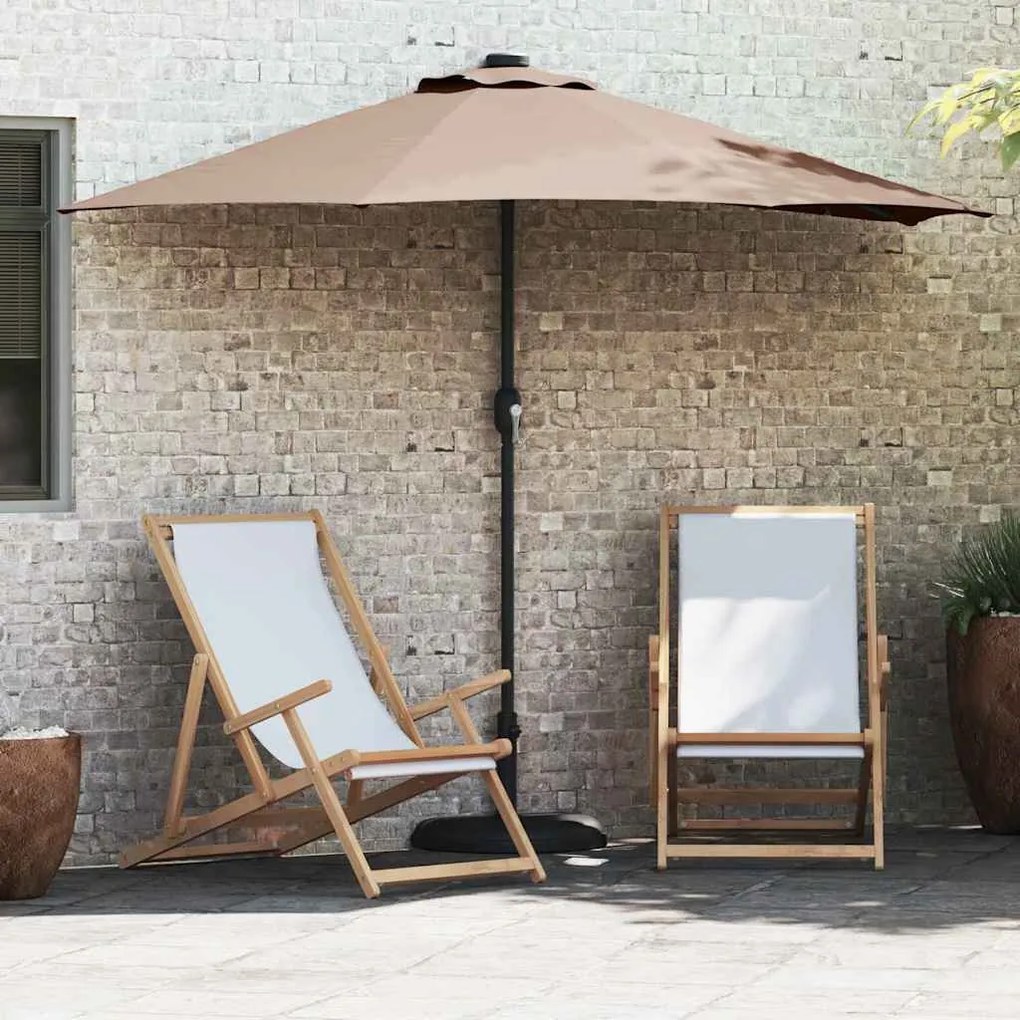 vidaXL Ομπρέλα Κήπου Taupe 294 x 150 x 224 εκ. ύφασμα