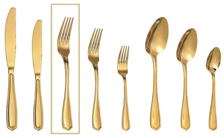 Πιρούνι Φαγητού Empire 20.7cm 18/0 Gyg204K12 Gold Espiel Ανοξείδωτο Ατσάλι