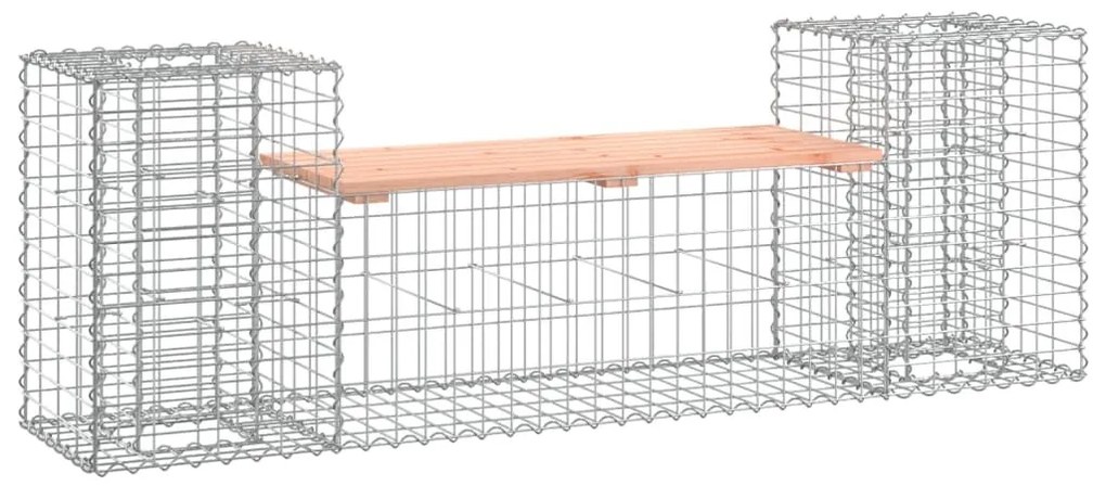 Παγκάκι Συρματοκιβώτιο 183x41x60,5 εκ. Μασίφ Ξύλο Ψευδοτσούγκας - Καφέ