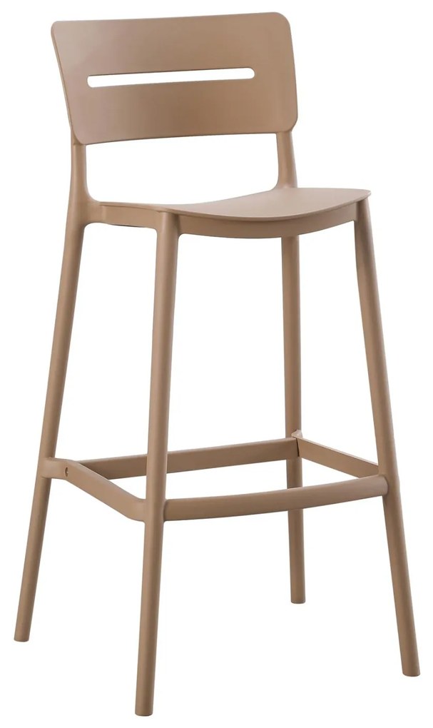 BAR STOOL POLYPROPYLENE SNOD2  CAPPUCCINO 37,2x50x101,5Hcm.