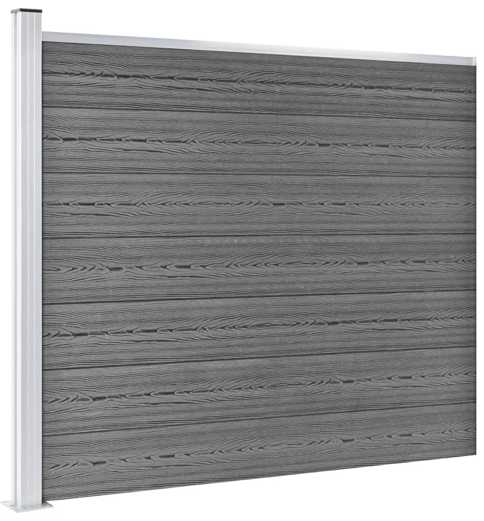 vidaXL Πάνελ Περίφραξης Γκρι 175 x 146 εκ. από WPC
