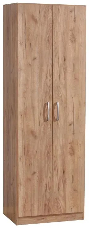 Ντουλάπα Jonar δίφυλλη oak μελαμίνης 60x42x180εκ 60x42x180 εκ.