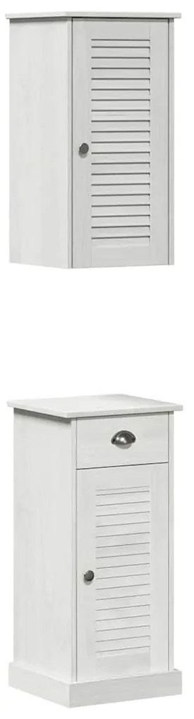 vidaXL Σετ Επίπλων Μπάνιου VIGO 2 pcs Καφέ και Λευκό 37 x 34 x 80 εκ