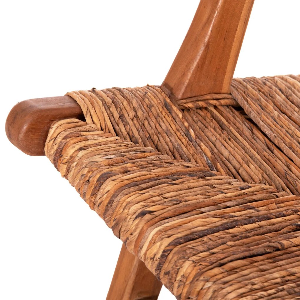 Καρέκλα - Πολυθρόνα TONDO C9914 Ξύλο TEAK - Ψάθα απο σχοινί Μπανάνας Φυσικό 69x74x68Υ εκ. 69x74x68 εκ.