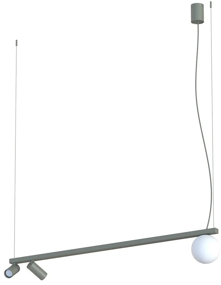 Φωτιστικό Οροφής Fourty 11471 12-16.5x101-107x160cm 10W Grey-Lime Nowodvorski