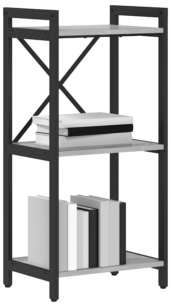 vidaXL Βιβλιοθήκη Γκρι sonoma 40 x 30 x 83 εκ Επεξεργασμένο ξύλο