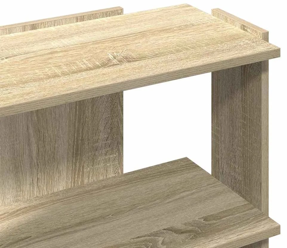 Βιβλιοθήκη 3 Επιπέδων Sonoma Δρυς 60x30x60 εκ. Επεξεργ. Ξύλο - Καφέ