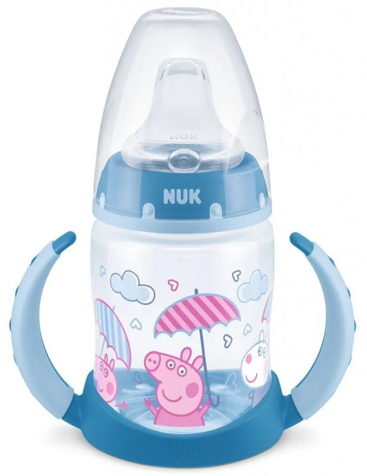 Μπιμπερό First Choice Plus Peppa Pig 10215357 Με Λαβές Temperature Control 150ml 6-18 Μηνών Blue Nuk 150ml Πολυπροπυλένιο