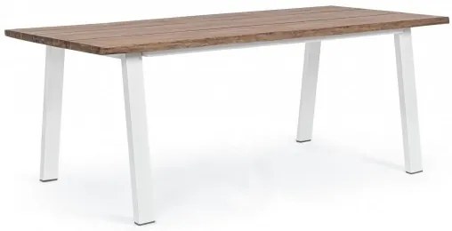 Τραπέζι Oslo Καφέ-Λευκό 200x100x76εκ. - Καφέ