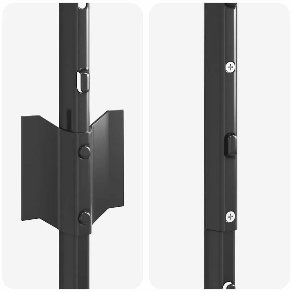 vidaXL Πό posts φράχτη 10 pcs Γκρι 140 cm Ατσάλι