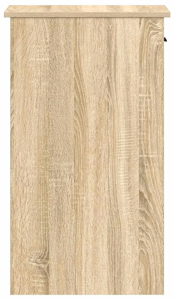vidaXL Βάση πύργου υπολογιστή με συρτάρι Δρυς sonoma 35x45x77 cm