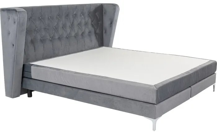 Κρεβάτι Boxspring Benito Moon Γκρι 180x200εκ. 210x214x115εκ - Γκρι