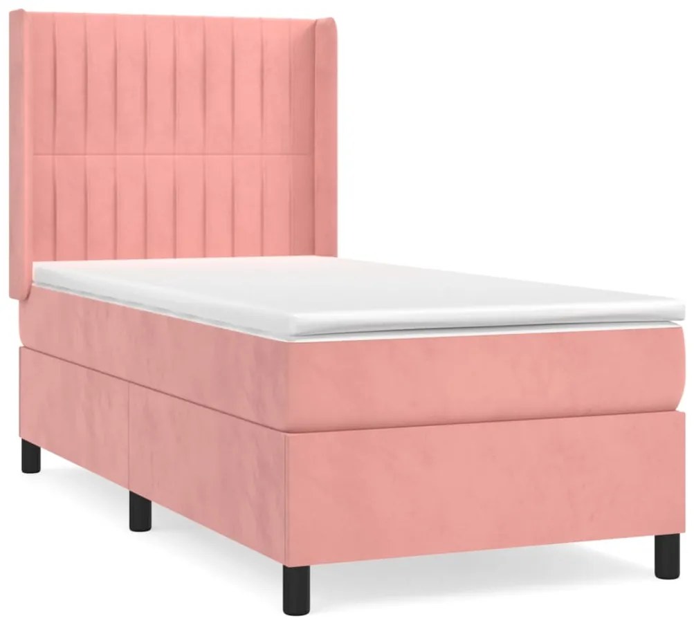 ΚΡΕΒΑΤΙ BOXSPRING ΜΕ ΣΤΡΩΜΑ ΡΟΖ 100X200 ΕΚ. ΒΕΛΟΥΔΙΝΟ 3132788