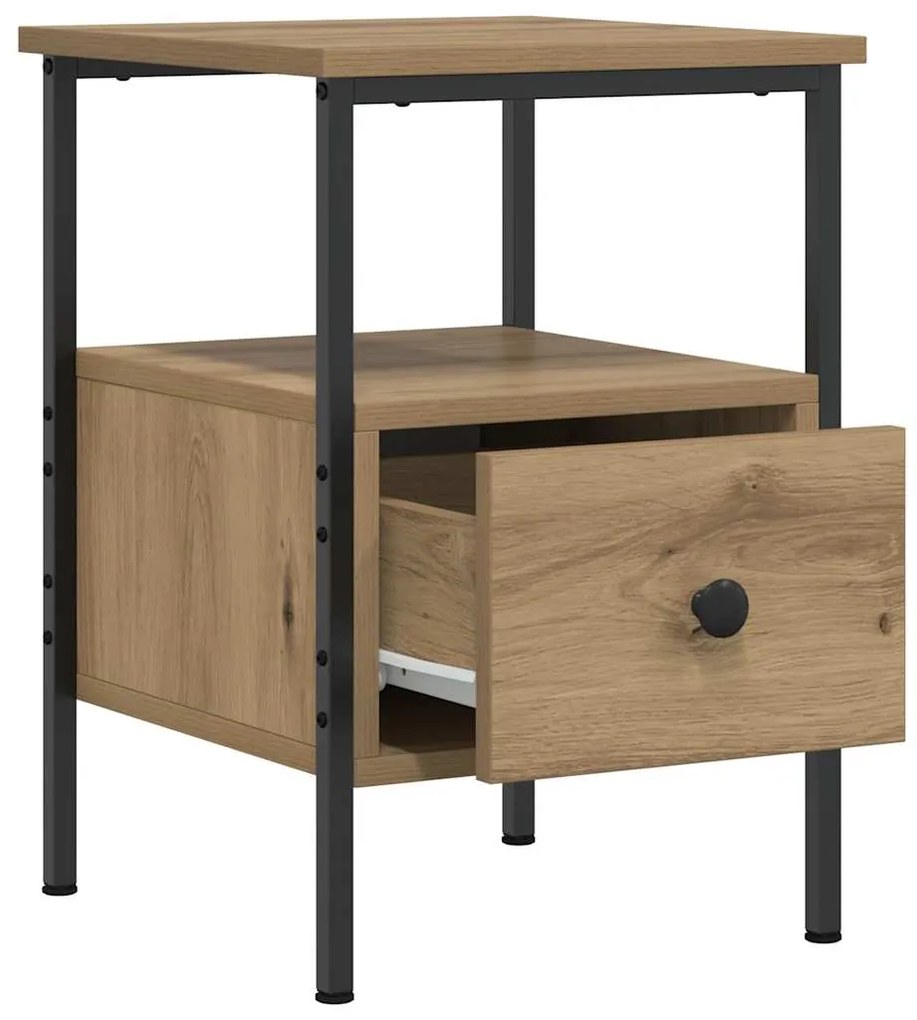 vidaXL Κομοδίνα 2 τεμάχια Artisan Oak 34x36x50 cm Κατασκευασμένο ξύλο