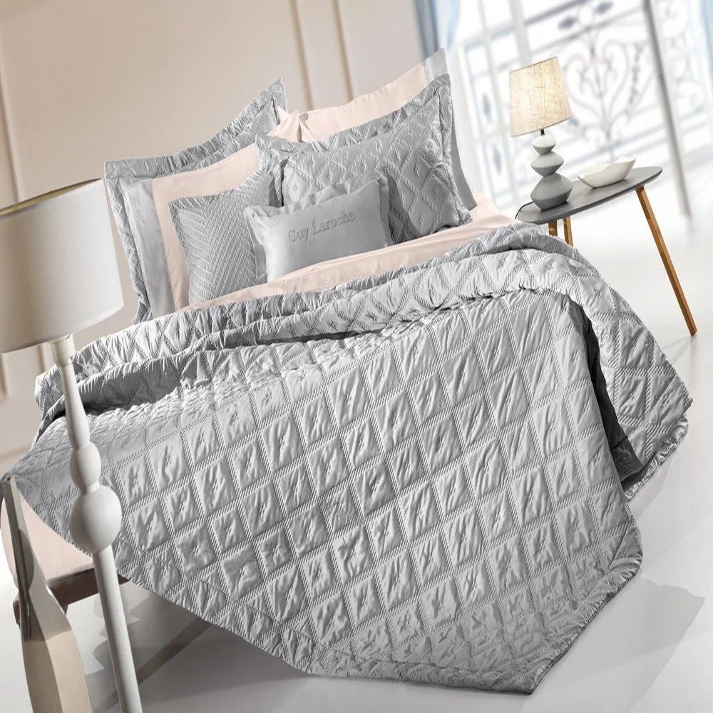 Κουβερλί Fiera (Σετ 3τμχ) Silver Guy Laroche Queen Size 240x250cm Microsatin