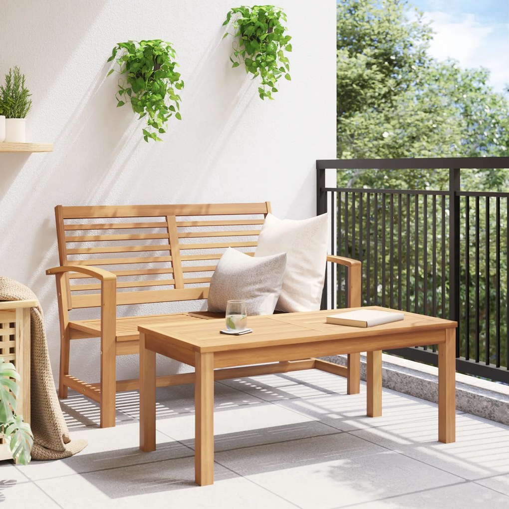 vidaXL Σετ Καναπέ Κήπου 2 pcs Φυσικό Μασίφ ξύλο teak