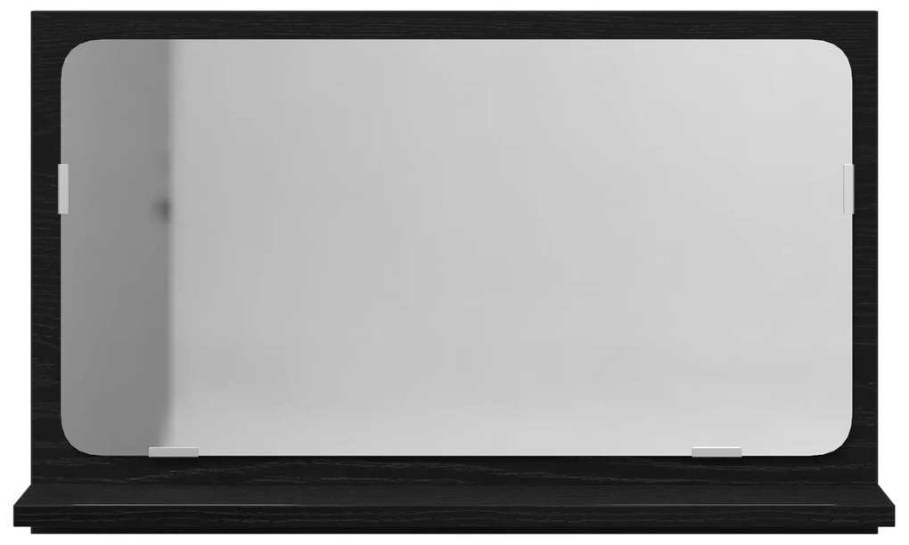 vidaXL Καθρέφτης μπάνιου  σε μαύρο δρυ, 60x10,5x37 εκ, φτιαγμένος από ξύλο