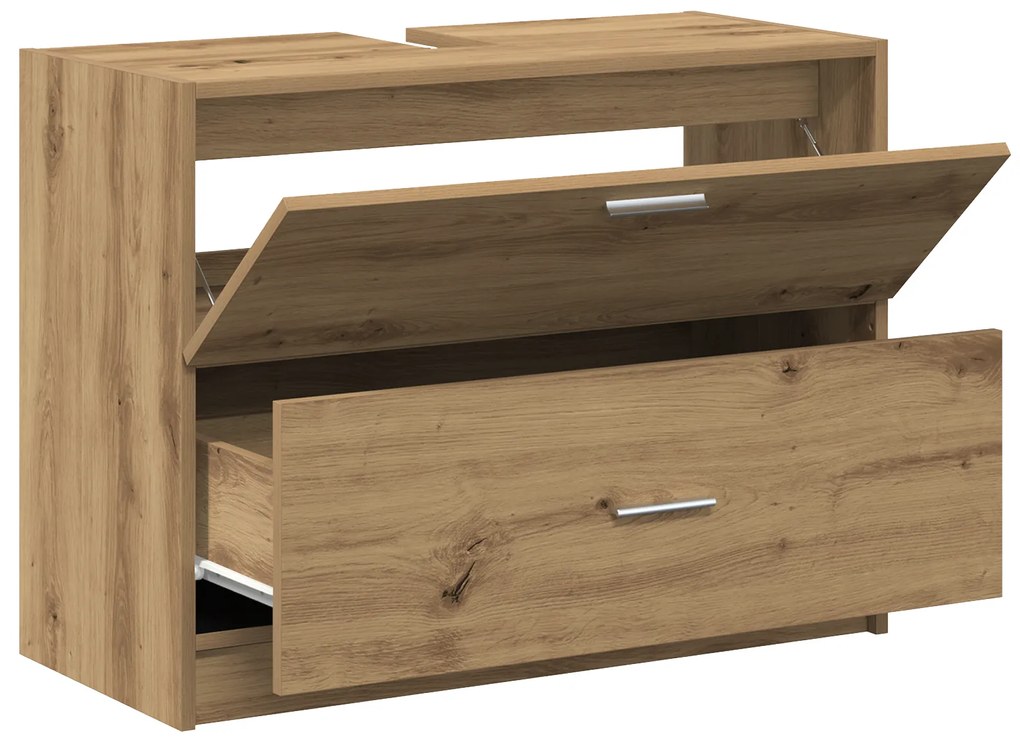 vidaXL Ντουλάπι Νιπτήρα Artisan Oak 78x37x59 εκ Μηχανικά Ξύλα