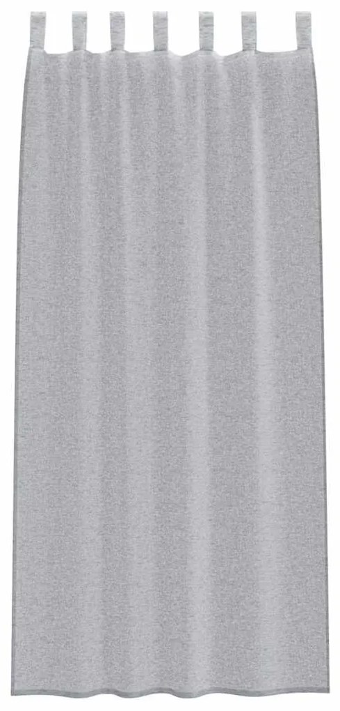 vidaXL Κουρτίνες με κουρτίνες 2 pcs Σκούρο γκρι 140x175cm Πολυεστέρας