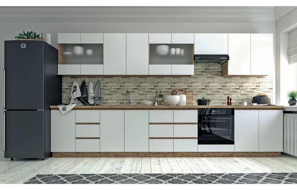 Επιτοίχιο ντουλάπι κουζίνας Soft Λευκό με βελανιδιά Διαστάσεις 30x30,5x72,8εκ - Μελαμίνη - SO-SV30