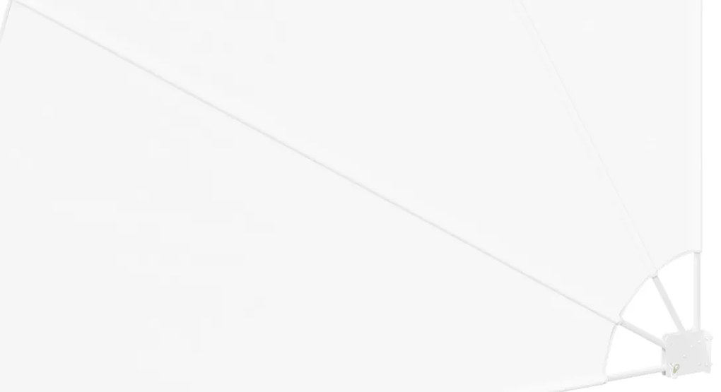 vidaXL Αδιάφανο σκίαστρο μπαλκονιού Λευκό 210 x 210 cm ύφασμα